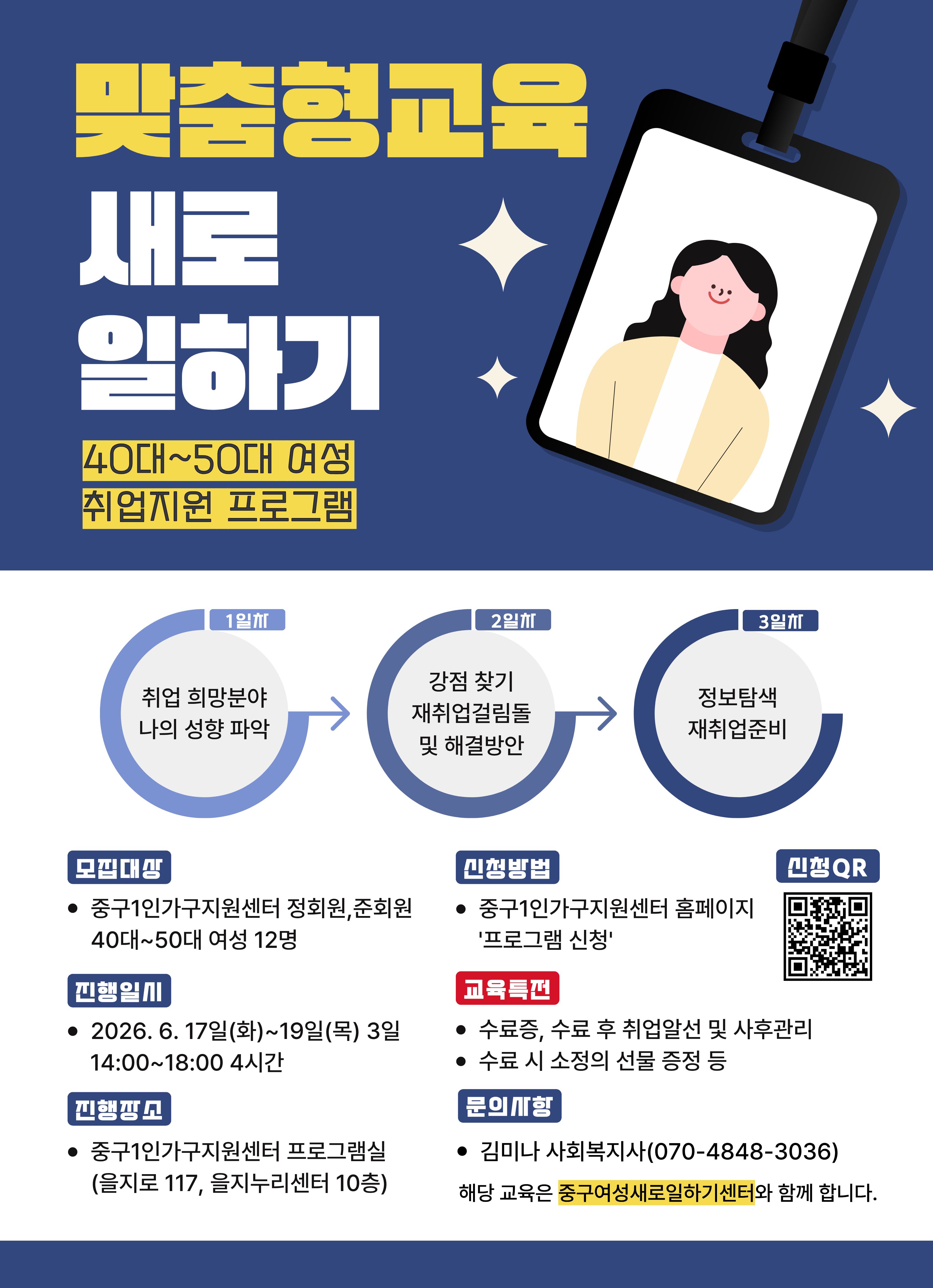 [40대/50대 여성] 맞춤형교육-새로 일하기