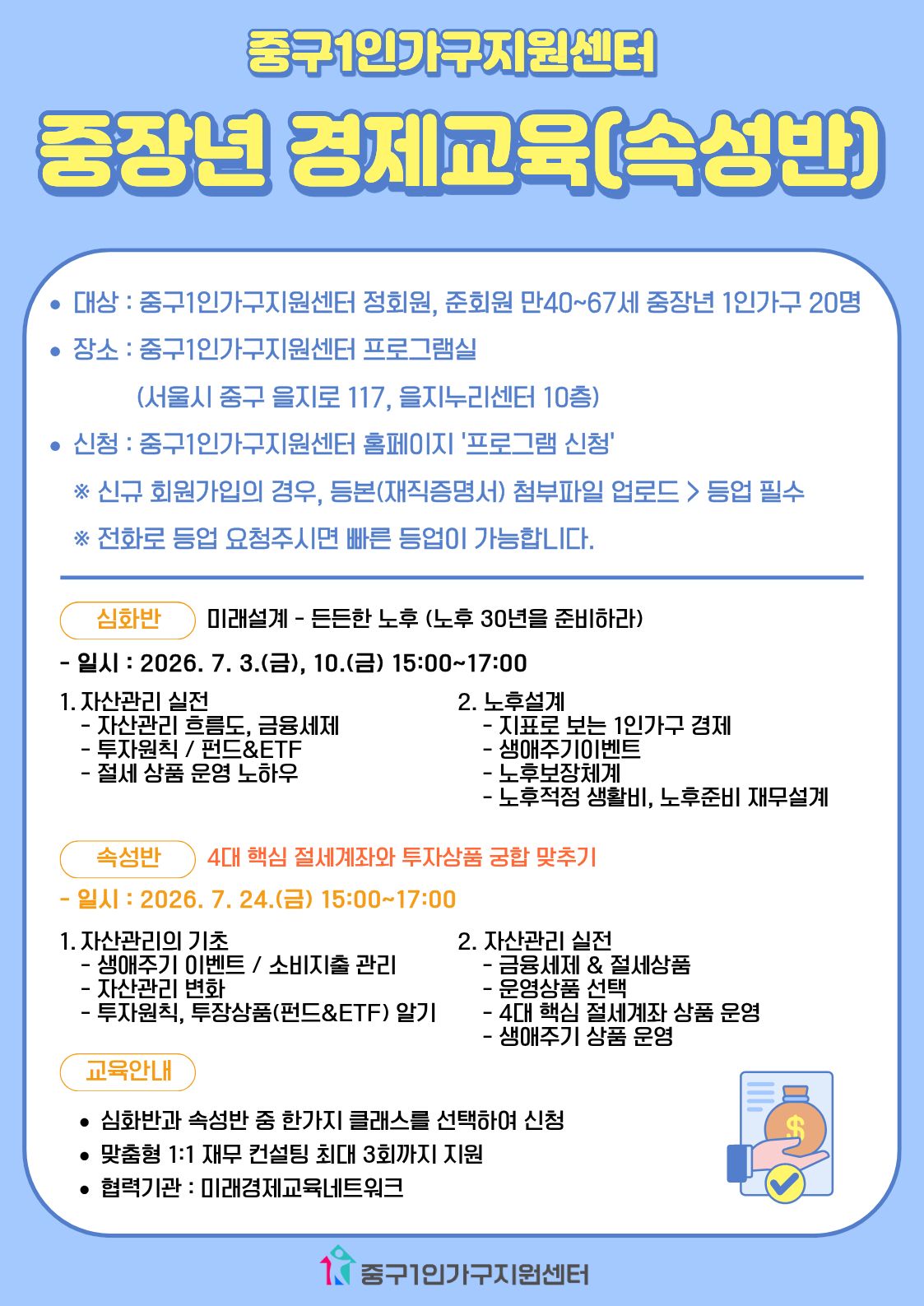 [중장년]미래경제교육네트워크와 함께하는 중장년 경제교육(속성반)